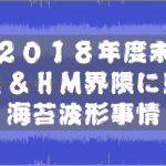 2018年度末 HR&HM界隈に見る海苔波形事情